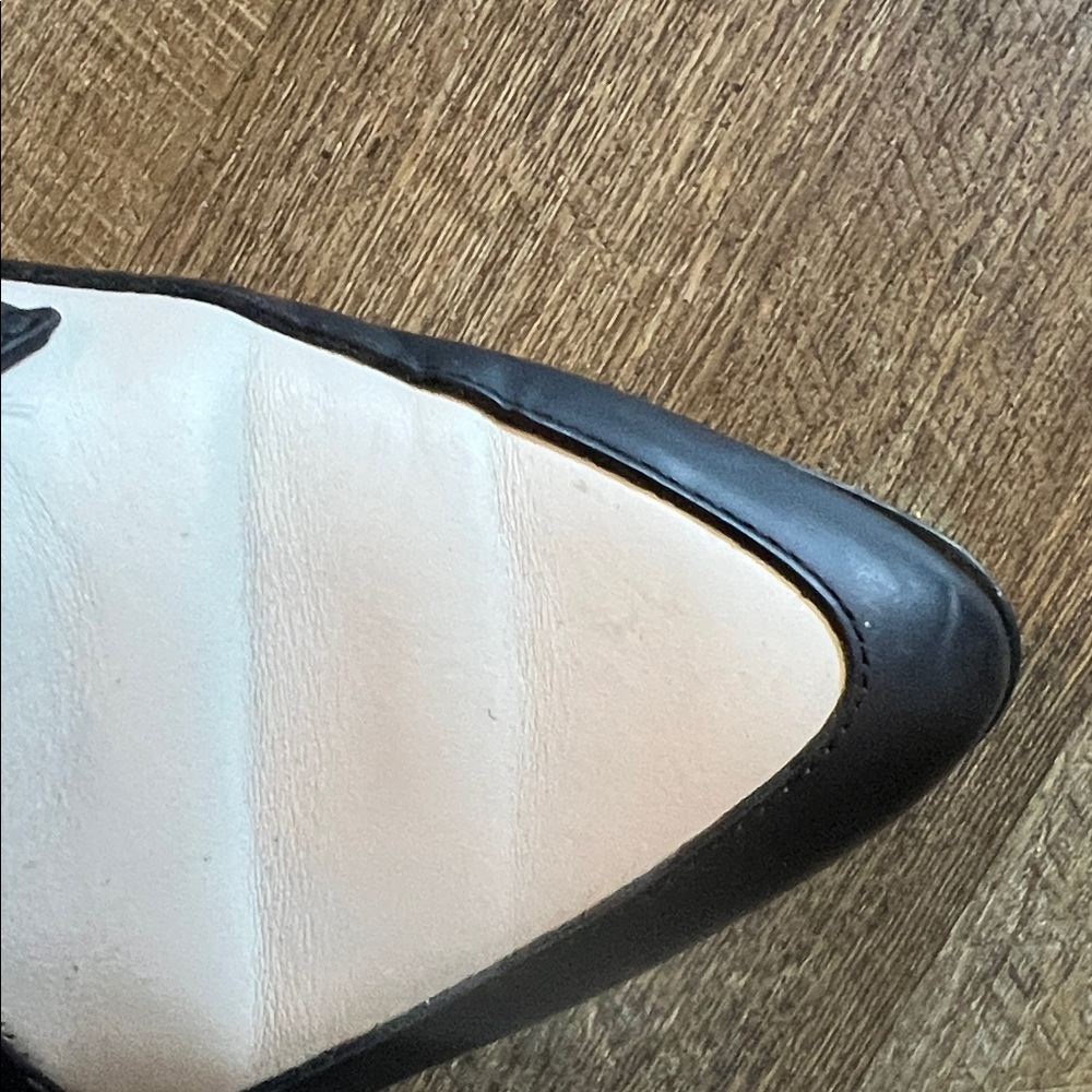 J. Crew Women's Black and White Pointed-toe Monk Strap shoes - Picture 7 of 12